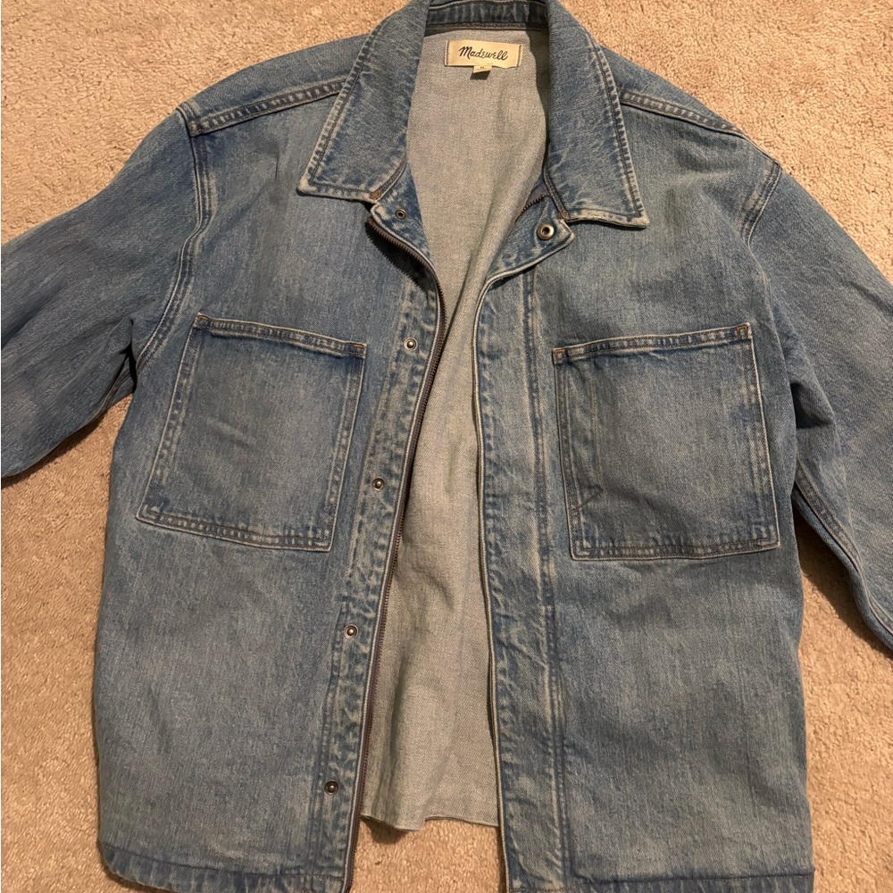 Madewell Blue Lightweight Denim Shirt Jacket
